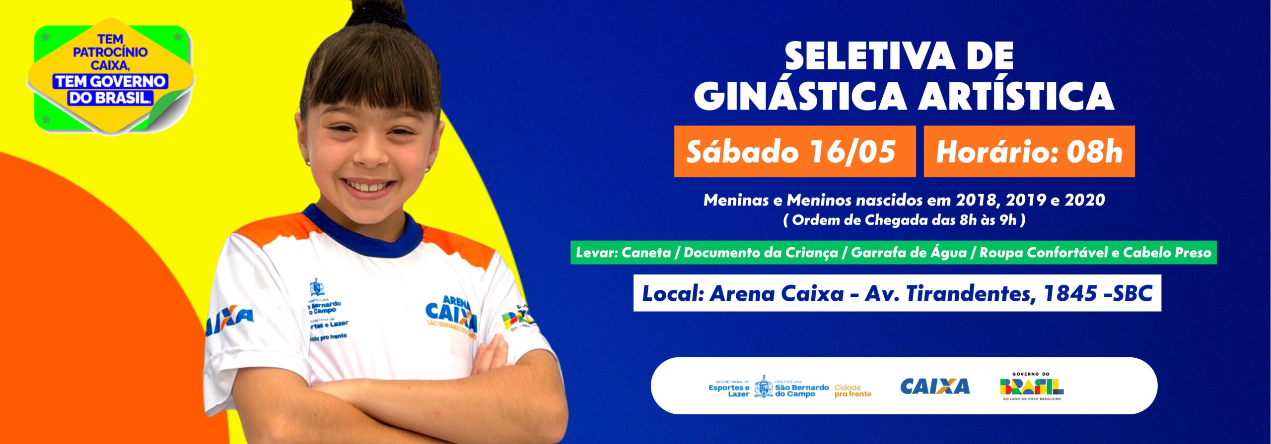 Seletiva de Ginástica Artística em São Bernardo do Campo!